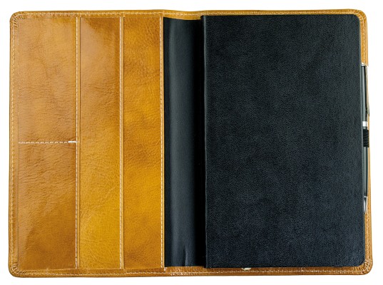 Notizbuch cirka DIN A5 (auswechselbar) PREMIUM LEDER VINTAGE Anilin cuoiobraun