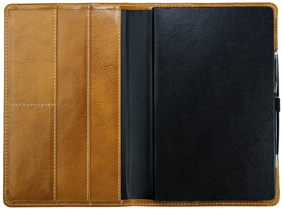 Notizbuch DIN A5 schmal | Echtleder | VINTAGE hellbraun