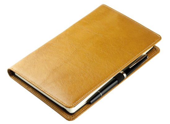 Notizbuch cirka DIN A5 (auswechselbar) PREMIUM LEDER VINTAGE Anilin cuoiobraun