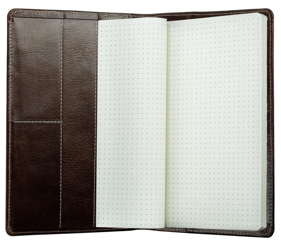 Notizbuch DIN A5 schmal | Echtleder | VINTAGE dunkelbraun