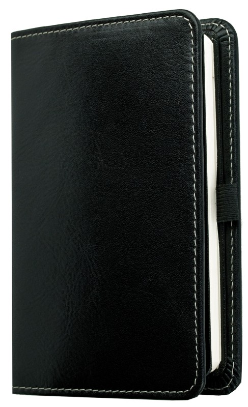 Notizbuch Pocket Format | Echtleder | VINTAGE schwarz