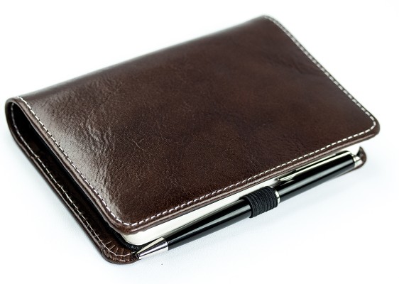 Pocket Notizbuch PREMIUM LEDER VINTAGE Anilin marronebraun