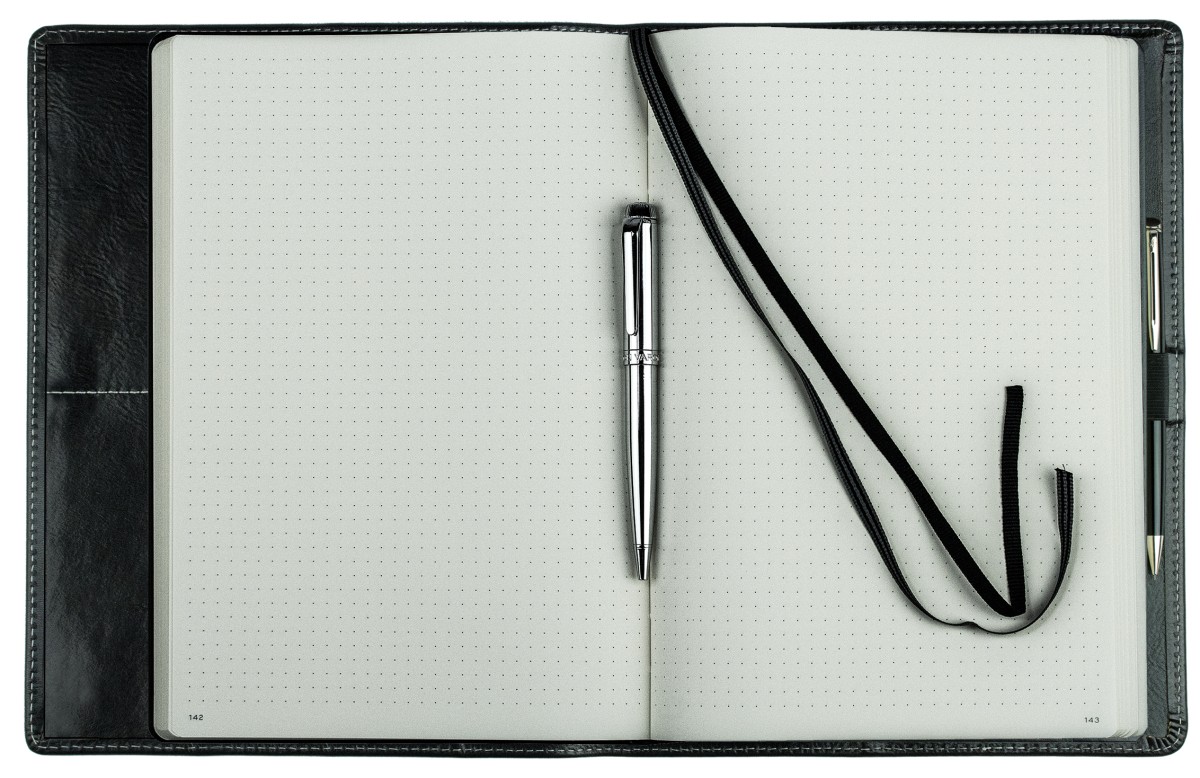 Notizbuch DIN B5+ | Echtleder | VINTAGE schwarz