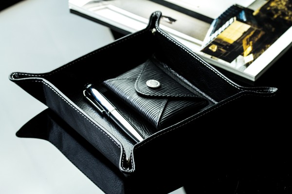 Taschenleerer PREMIUM LEDER VINTAGE Anilin schwarz