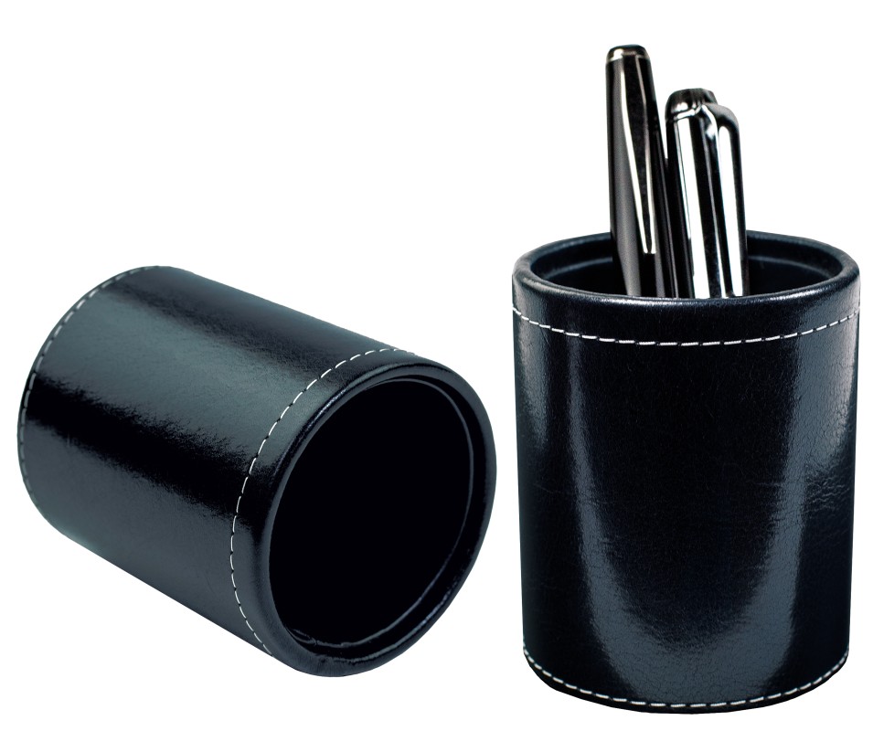 Stifteköcher PREMIUM LEDER VINTAGE schwarz