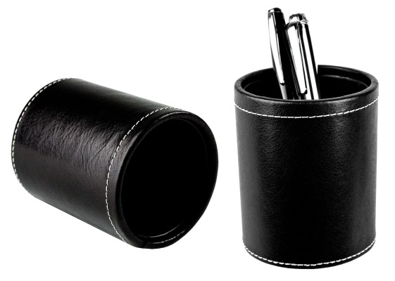 Stifteköcher PREMIUM LEDER VINTAGE schwarz
