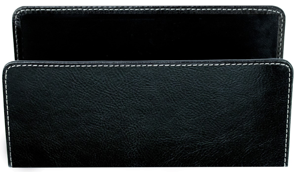 Briefständer PREMIUM LEDER VINTAGE schwarz