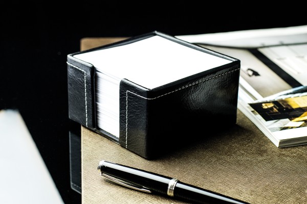 Zettelkasten PREMIUM LEDER VINTAGE schwarz