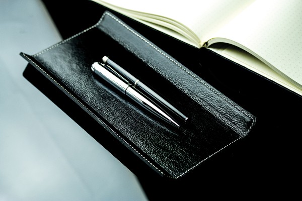 Federschale PREMIUM LEDER VINTAGE schwarz