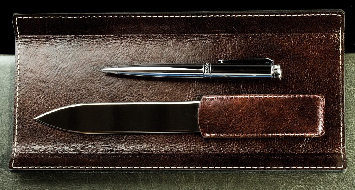 Federschale PREMIUM LEDER VINTAGE marrone