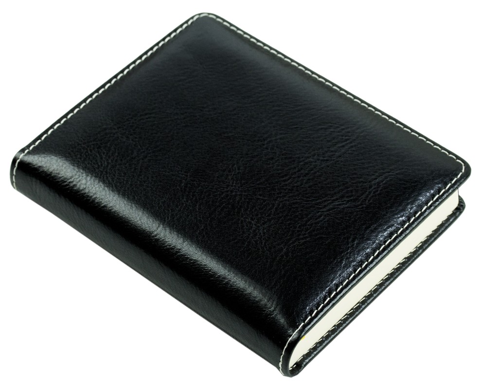 3 Jahreskalender (vergleichend) PREMIUM LEDER VINTAGE Anilin schwarz