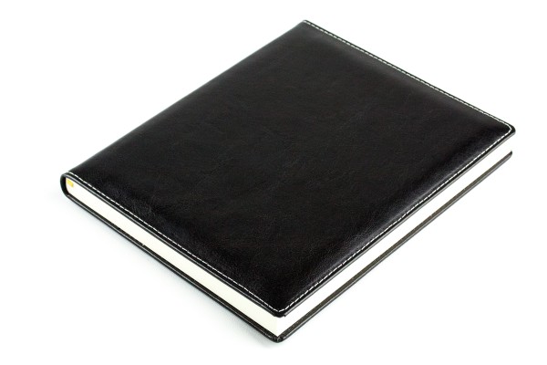 Gästebuch PREMIUM LEDER VINTAGE Anilin schwarz