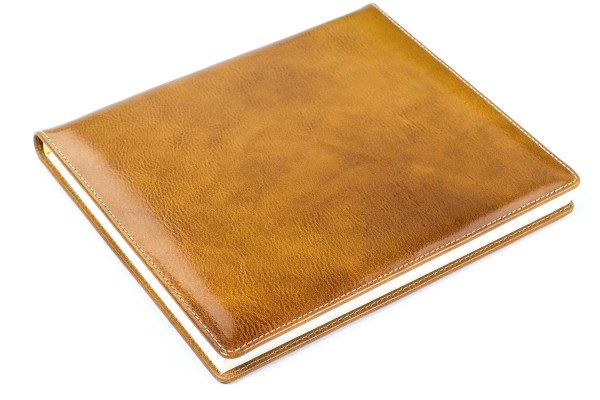 Gästebuch PREMIUM LEDER VINTAGE Anilin cuoiobraun