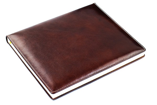 Gästebuch PREMIUM LEDER VINTAGE Anilin marronebraun