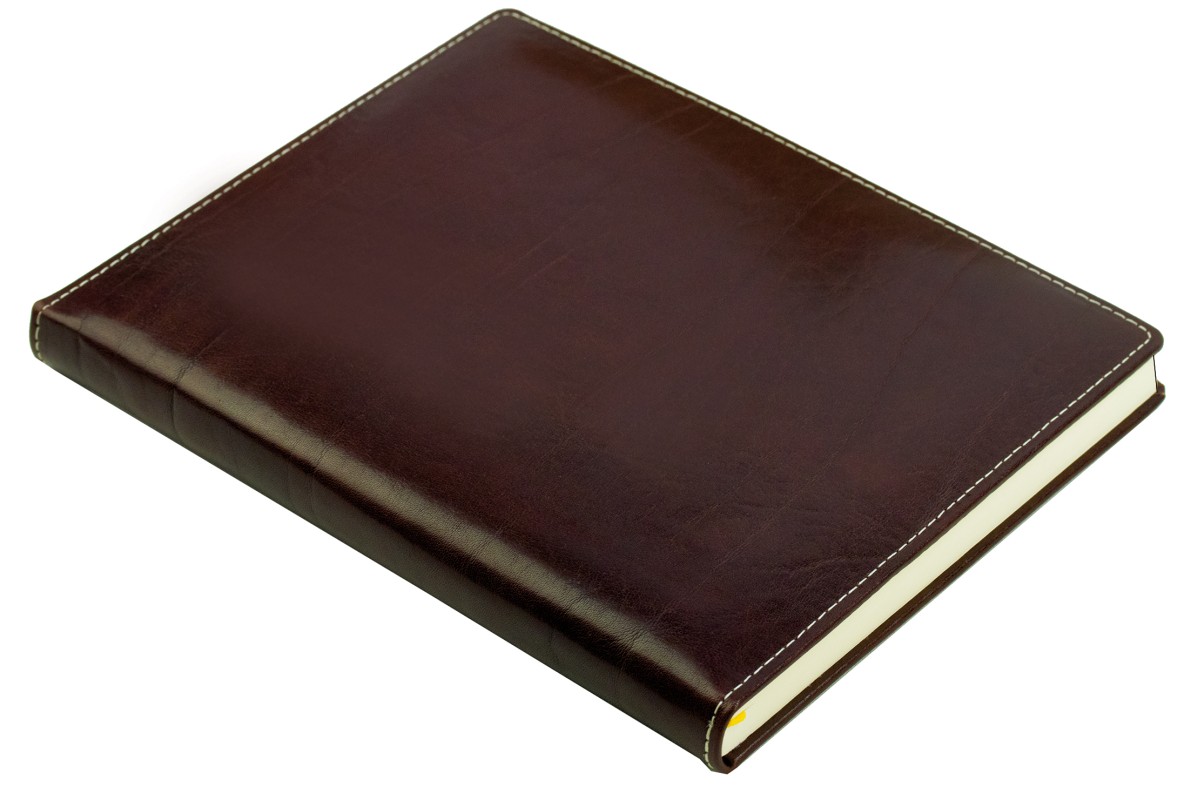 Gästebuch (gebunden) | Echtleder | VINTAGE dunkelbraun