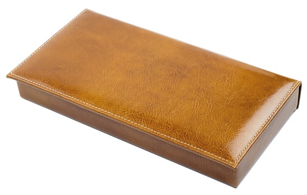 Ablagekasten mit Deckel PREMIUM LEDER VINTAGE cuoiobraun