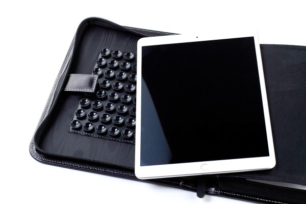 Media Tablet Schreibmappe DIN A5 PREMIUM LEDER VINTAGE schwarz