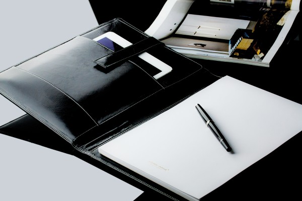 Schreibmappe DIN A4 PREMIUM LEDER VINTAGE schwarz