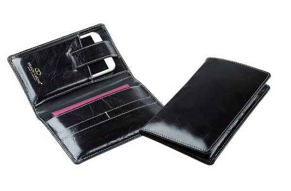 Reisebrieftasche PREMIUM LEDER VINTAGE schwarz