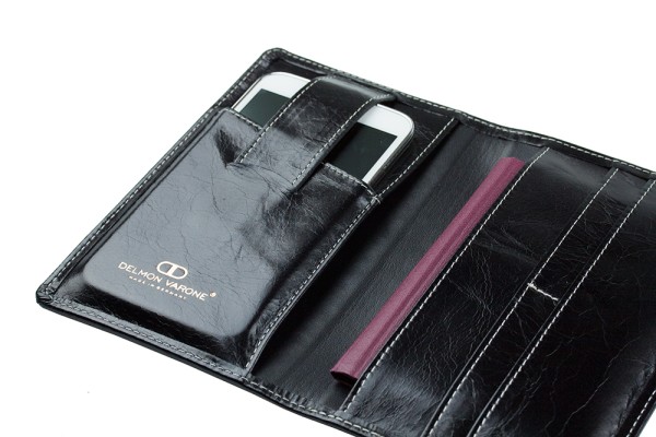 Reisebrieftasche PREMIUM LEDER VINTAGE schwarz