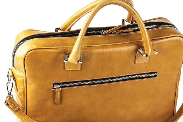 Akten- & Notebooktasche mit Schultergurt PREMIUM LEDER VINTAGE cuoiobraun
