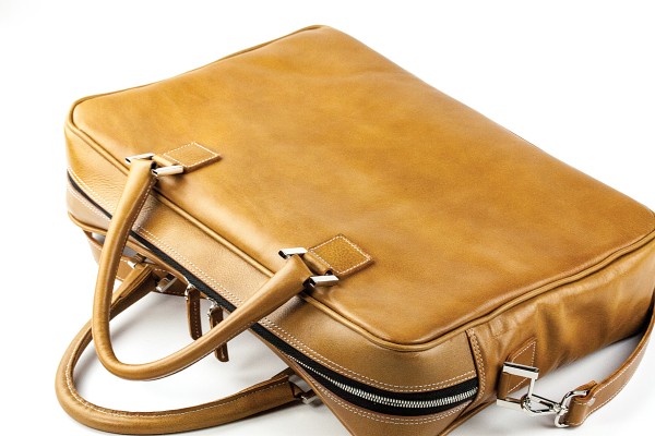 Akten- & Notebooktasche mit Schultergurt PREMIUM LEDER VINTAGE cuoiobraun