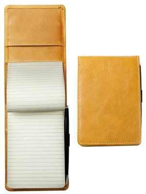 Reporterblock cirka DIN A6 PREMIUM LEDER VINTAGE cuoiobraun