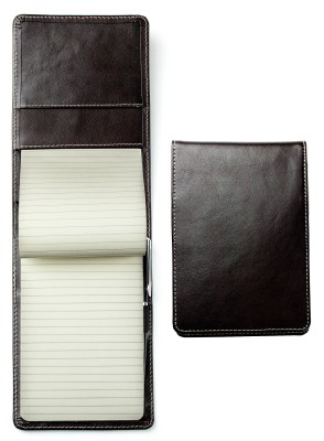 Reporterblock cirka DIN A6 PREMIUM LEDER VINTAGE marronebraun