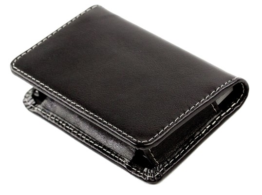 Visitenkartenetui XXL mit Magnetverschluß PREMIUM LEDER VINTAGE schwarz
