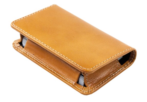 Visitenkartenetui XXL mit Magnetverschluß PREMIUM LEDER VINTAGE cuoiobraun