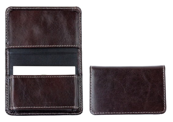 Visitenkartenetui XXL mit Magnetverschluß PREMIUM LEDER VINTAGE marronebraun