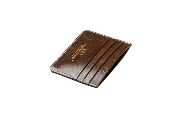 Kartenetui für 6 Karten slim fit PREMIUM LEDER VINTAGE marronebraun