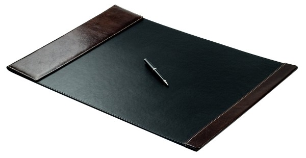 Schreibunterlage 65x45 mit Klappleiste inkl. Block + Kalender 25/26 PREMIUM LEDER VINTAGE Anilin marronebraun