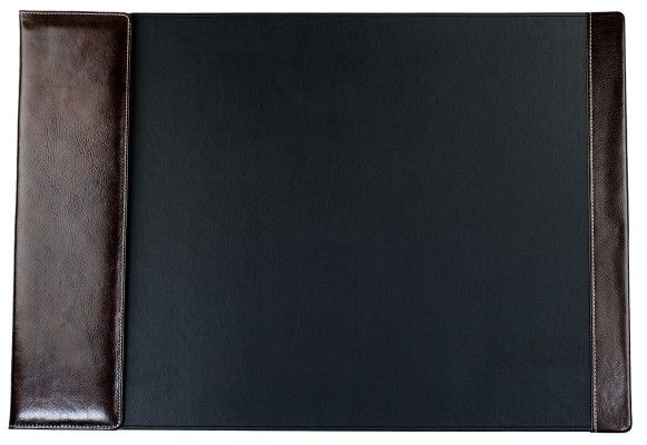 Schreibunterlage 65x45 mit Klappleiste inkl. Block + Kalender 25/26 PREMIUM LEDER VINTAGE Anilin marronebraun