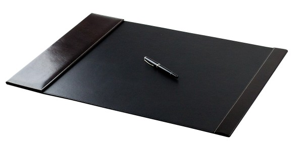 Schreibunterlage 65x45 mit Klappleiste inkl. Block + Kalender 25/26 PREMIUM LEDER VINTAGE Anilin marronebraun
