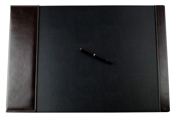 Schreibunterlage 65x45 mit Klappleiste inkl. Block + Kalender 25/26 PREMIUM LEDER VINTAGE Anilin marronebraun