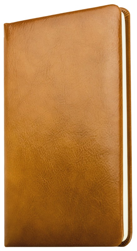 Notizbuch DIN A5 schmal (gebunden) | Echtleder | VINTAGE hellbraun