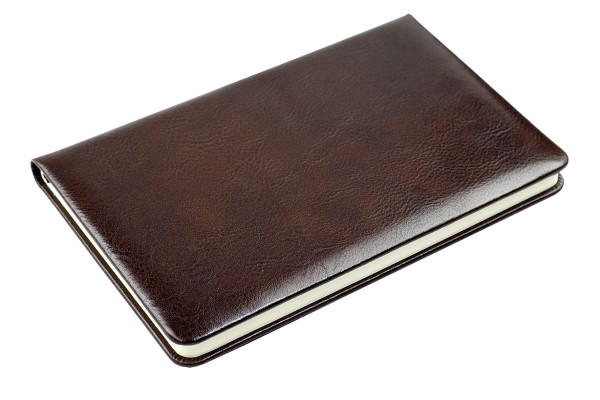 Notizbuch DIN A5 schmal (gebunden) | Echtleder | VINTAGE dunkelbraun