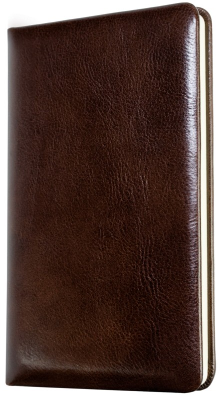 Notizbuch DIN A5 schmal (gebunden) | Echtleder | VINTAGE dunkelbraun