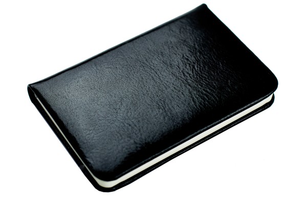 Notizbuch Pocket Format (gebunden) | Echtleder | VINTAGE schwarz