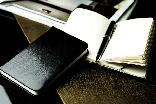 Notizbuch Pocket Format (gebunden) | Echtleder | VINTAGE schwarz