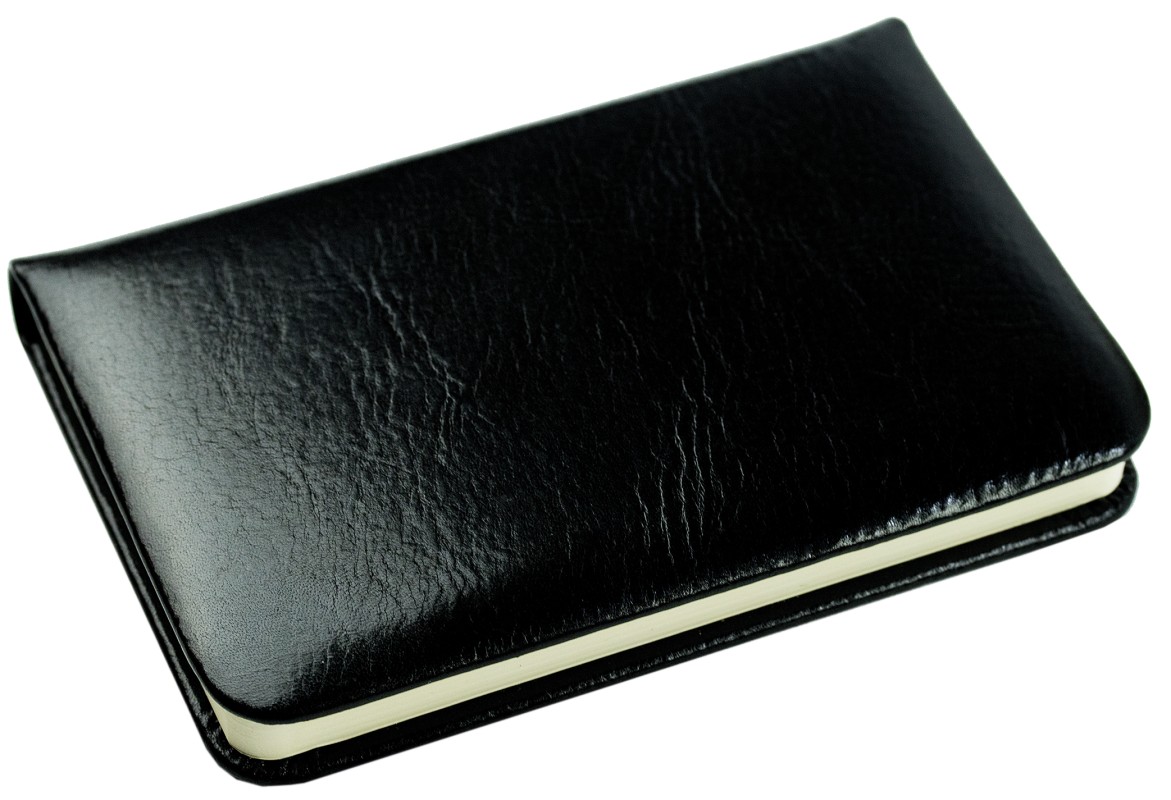 Notizbuch Pocket Format (gebunden) | Echtleder | VINTAGE schwarz