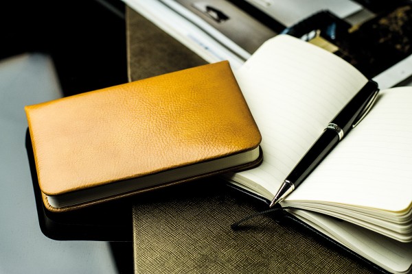 Notizbuch Pocket Format (gebunden) | Echtleder | VINTAGE hellbraun