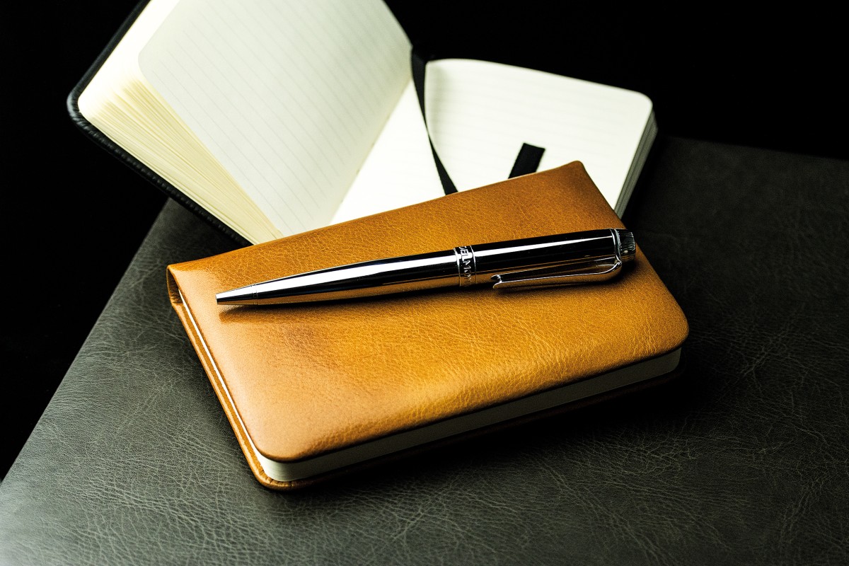 Notizbuch Pocket Format (gebunden) | Echtleder | VINTAGE hellbraun