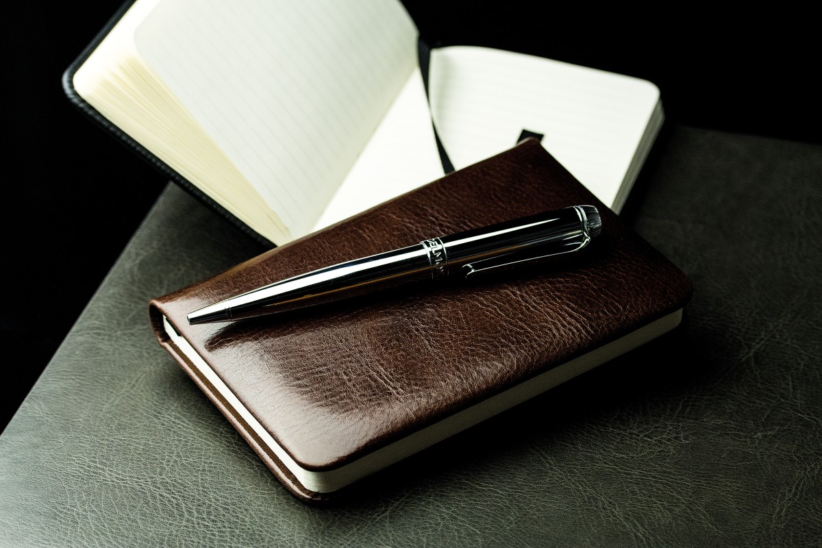 Notizbuch Pocket Format (gebunden) | Echtleder | VINTAGE dunkelbraun