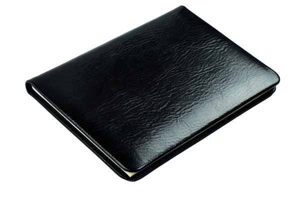 Adressbuch DIN A6+ (gebunden) | Echtleder | VINTAGE schwarz