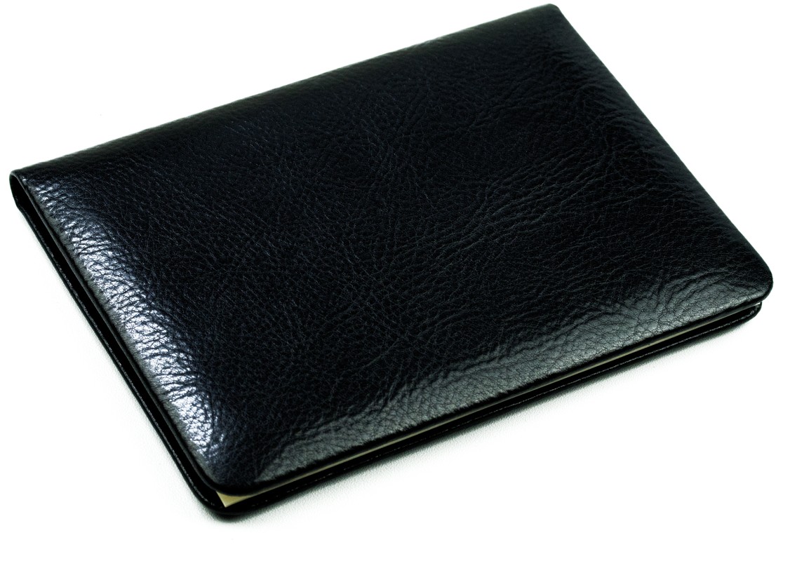 Adressbuch DIN A6+ (gebunden) | Echtleder | VINTAGE schwarz