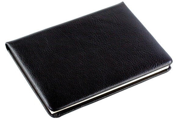 Adressbuch DIN A6 (gebunden) PREMIUM LEDER VINTAGE schwarz