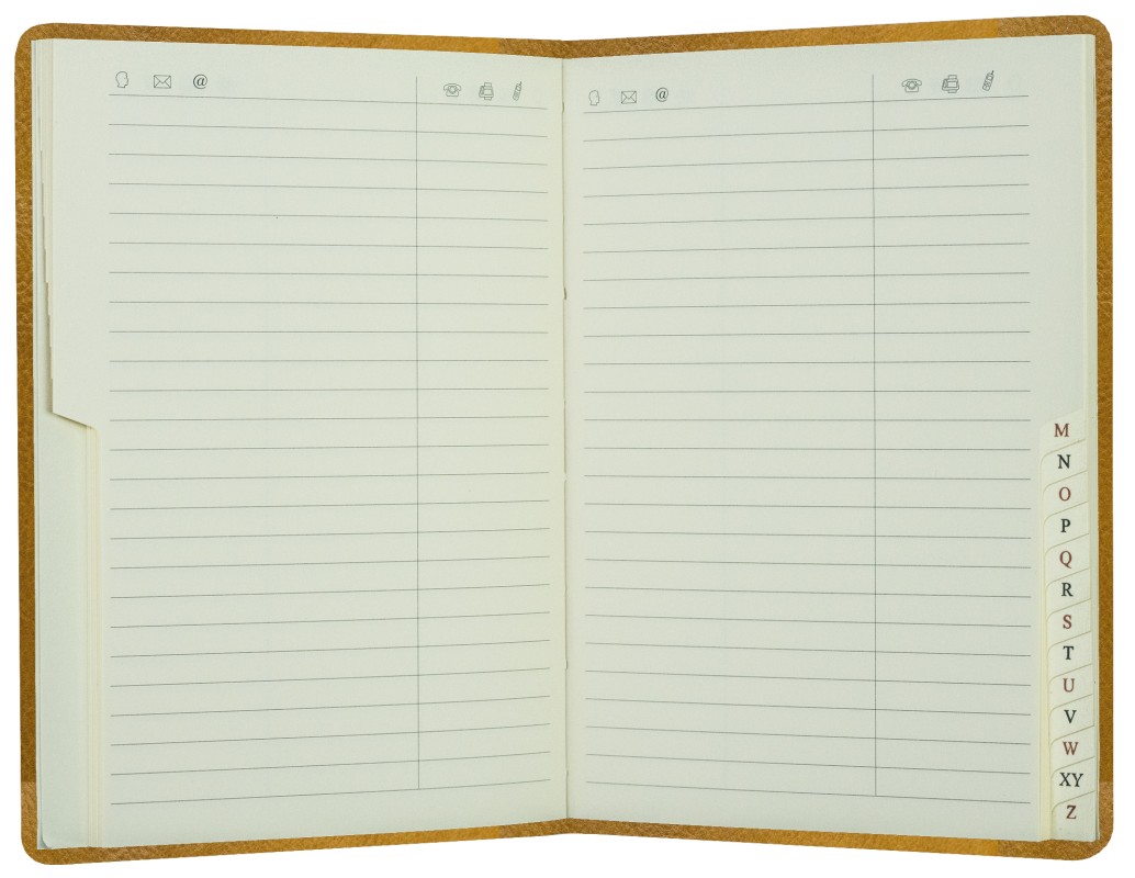 Adressbuch DIN A6+ (gebunden) | Echtleder | VINTAGE hellbraun