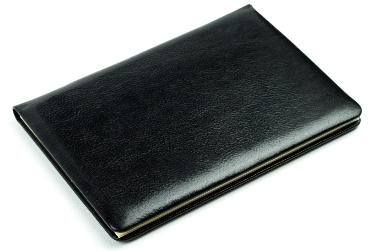 Adressbuch DIN A5 (gebunden) | Echtleder | VINTAGE schwarz